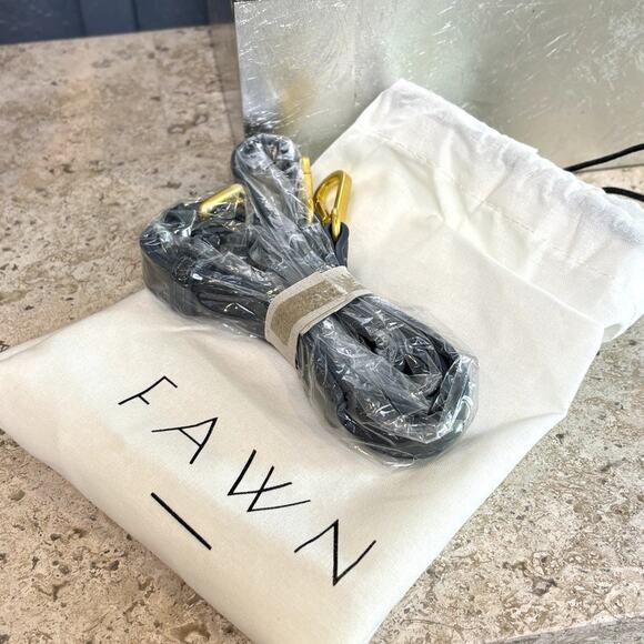 Fawn Vegan Leather Blue Slouch Tote Shoulder Crossbody Weekend Casual Bag NWT - Picture 6 of 6